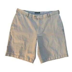 Peter Millar Men's size 38 Gray Chino Shorts Pima Cotton 9" Inseam